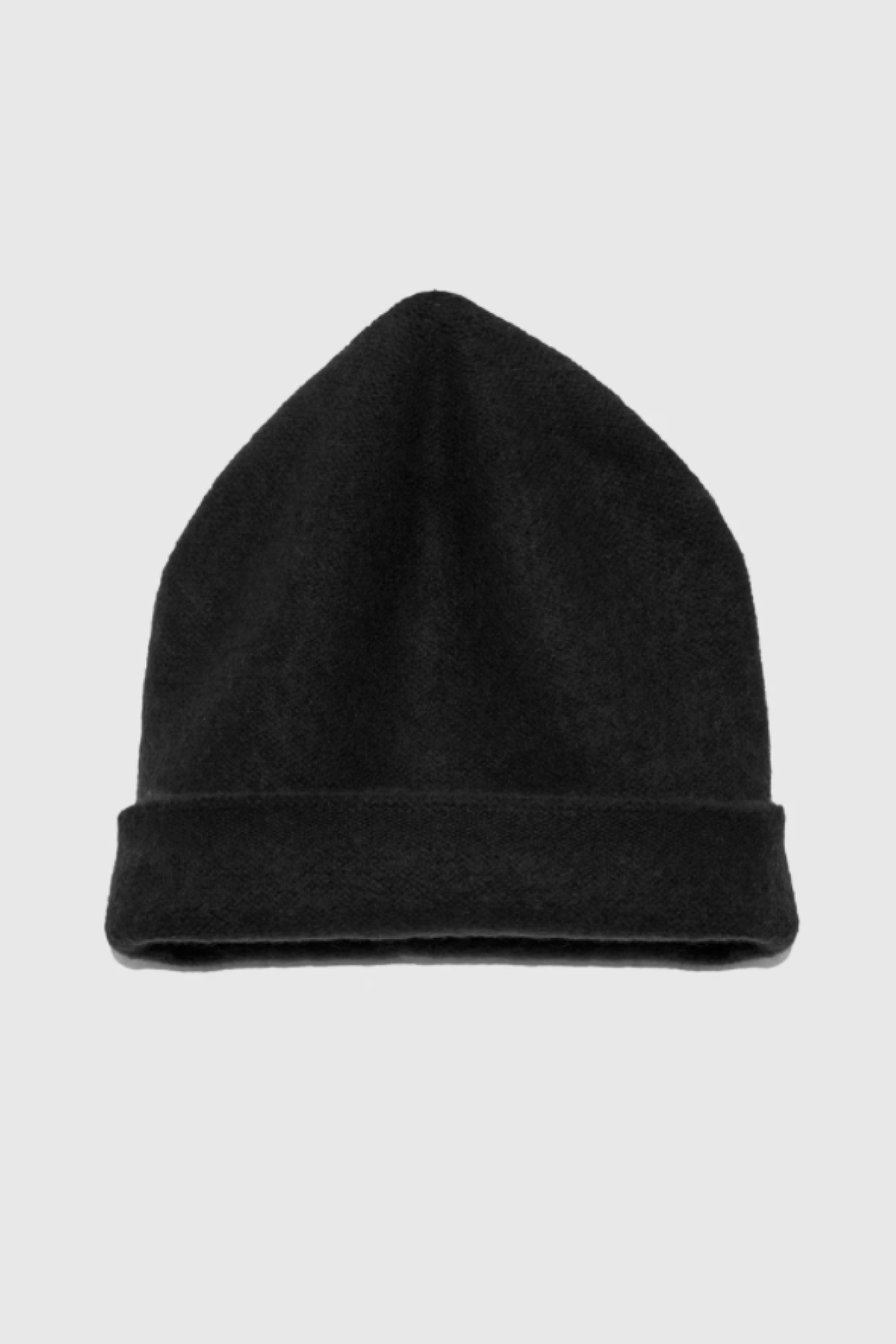 Cashmere Ribbed Beanie in Black - Organic By John Patrick