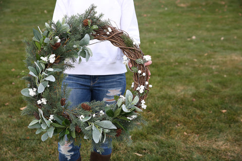 Grapevine wreath DIY by The Idea Room