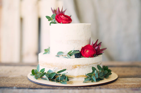 flower decorated cake