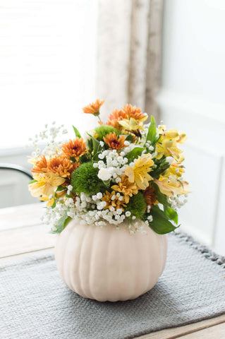 thanksgiving flowers decor ideas pumpkin