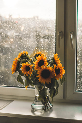 sunflowers in bouquet vase