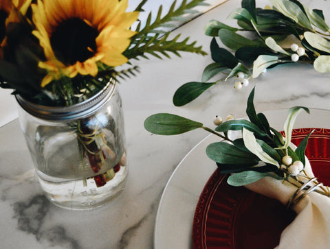 sunflower mason jar decor