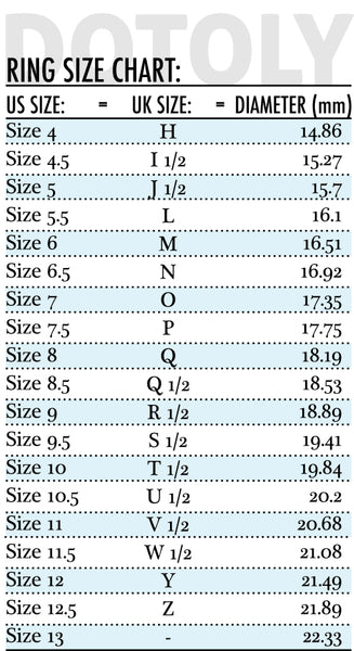 DOTOLY - Ring Size Chart