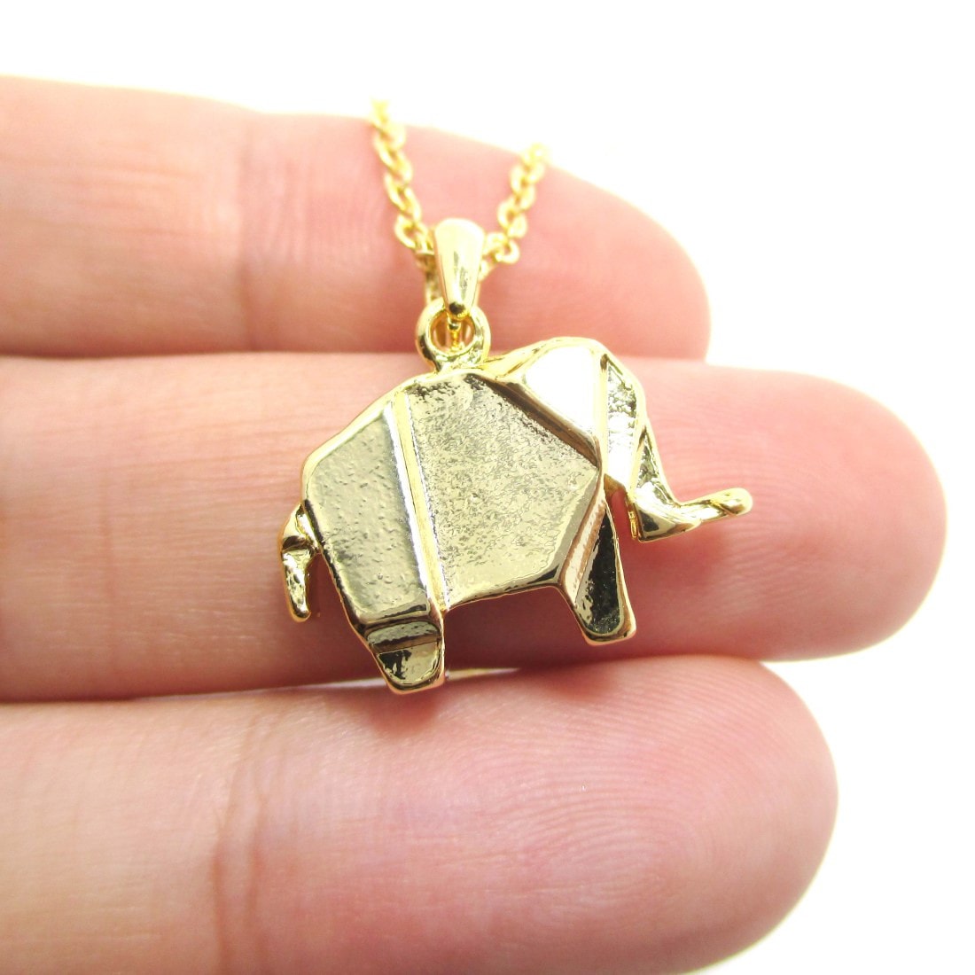 origami elephant necklace