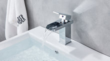 Load image into Gallery viewer, Deck Mount Waterfall Bathroom Faucet Vanity Vessel Sink Mixer Tap Cold Hot Water Tap