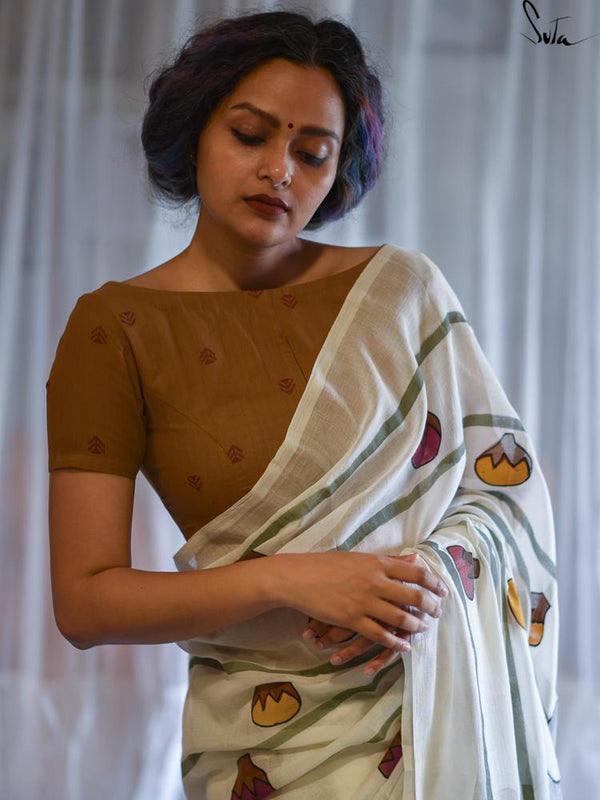 Linen jamdani Saree