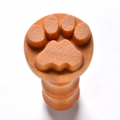 SCL-065 - Dog Paw Print Large Round Stamp by MKM Pottery Tools