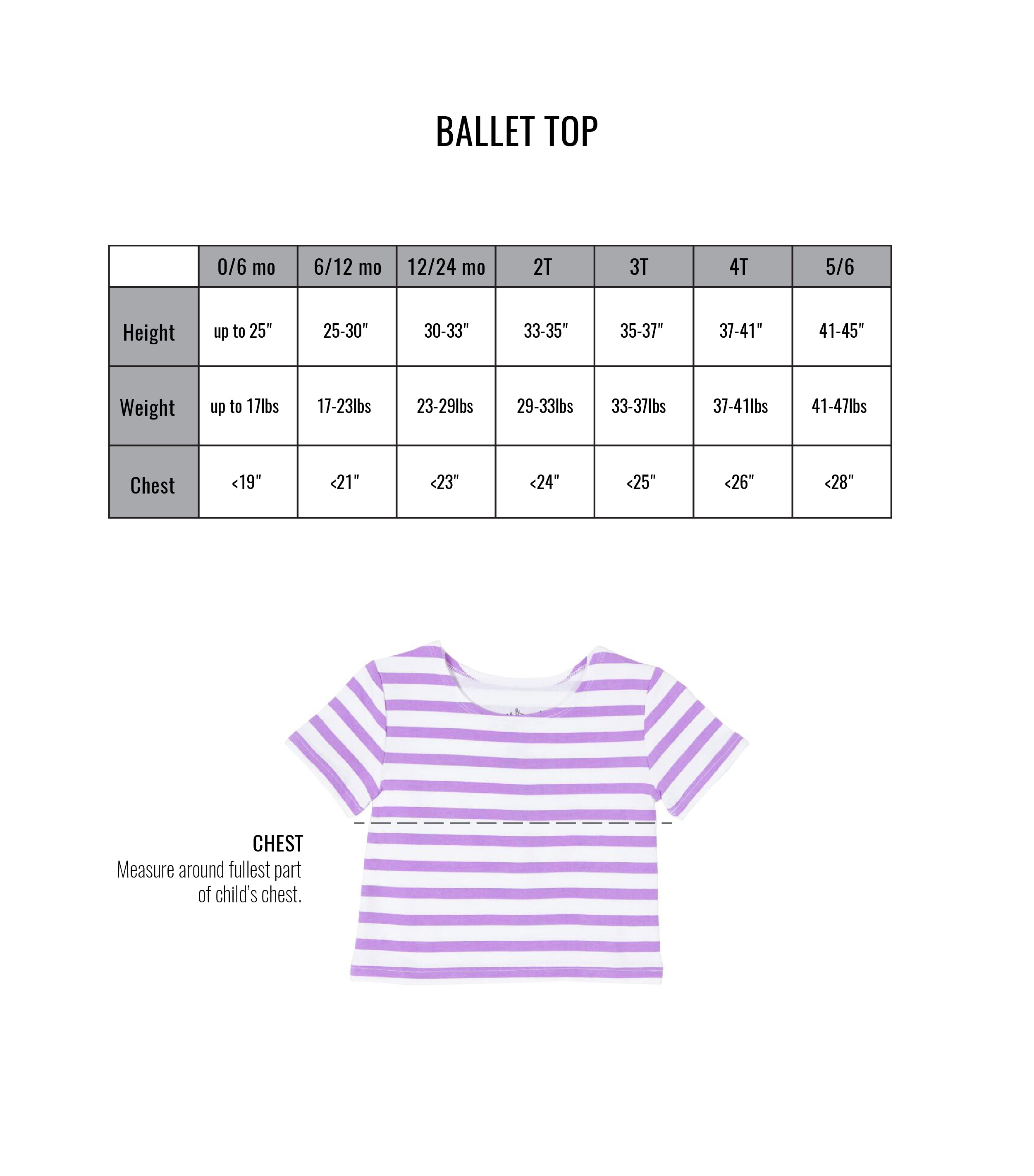 June And January Size Chart