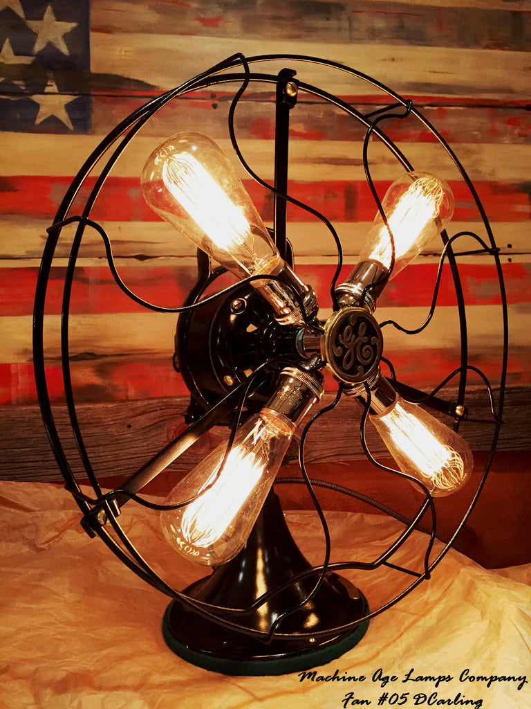 Steampunk Art Deco Antique  Electric Fan Lamp #DC5 - SOLD