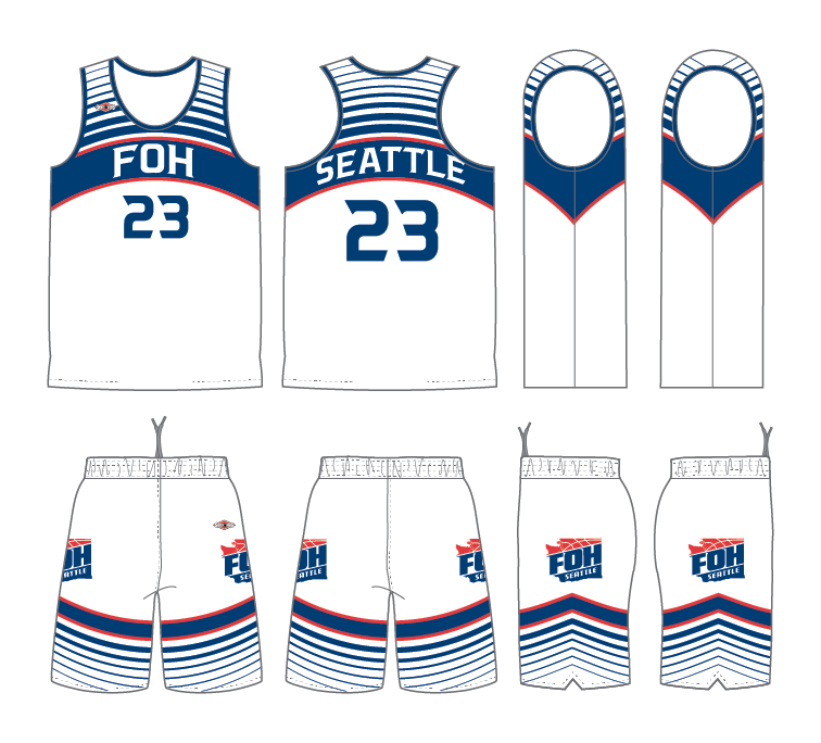 Custom All-Star Reversible Basketball Uniform - 158 Demon XS-T / Women's