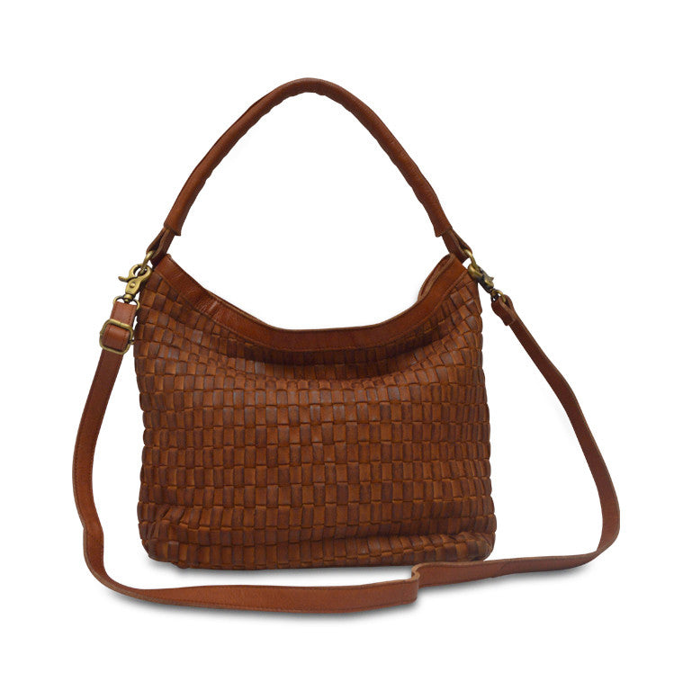 woven leather bag