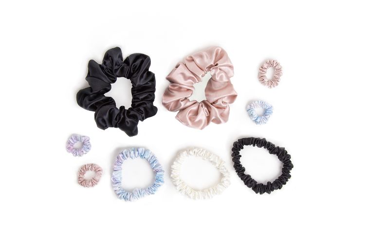 9-piece silk scrunchie set