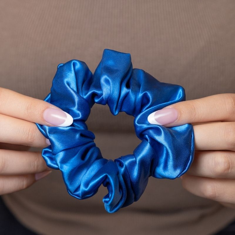 azure blue scrunchie