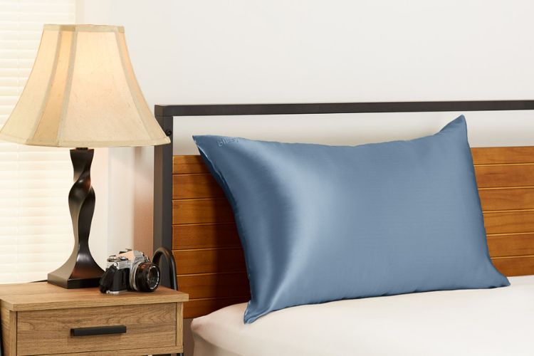 blue zippered pillowcase