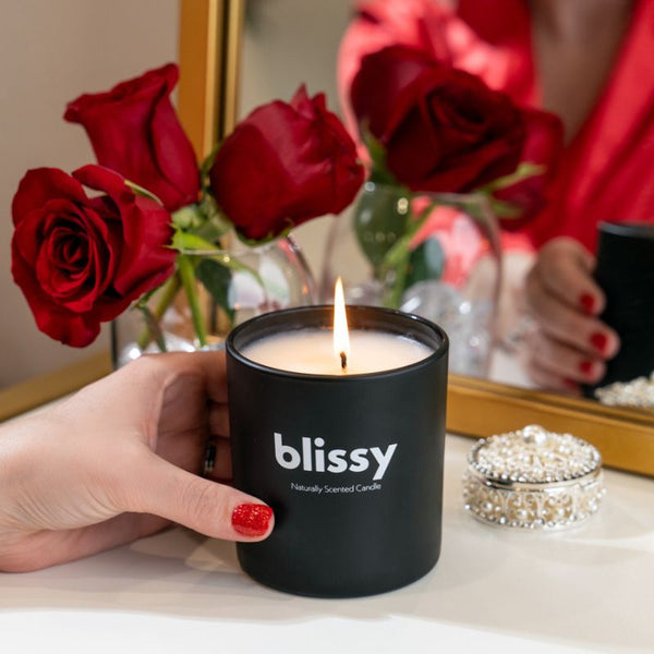 jasmine & eucalyptus candle from blissy's candle collection