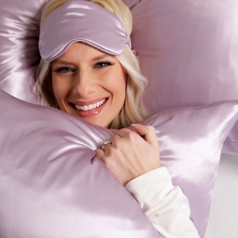 wonderful lavender silk sleep mask from blissy