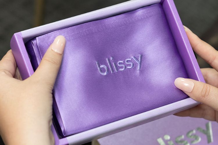 orchid blissy pillowcase in its box