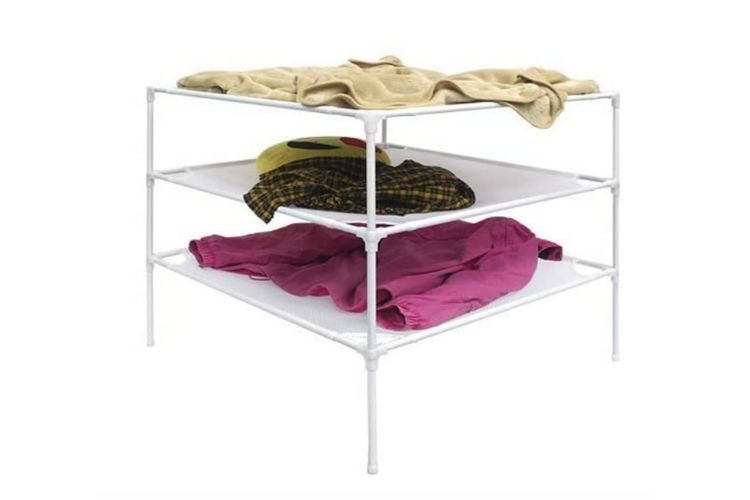 flat drying rack with sweaters