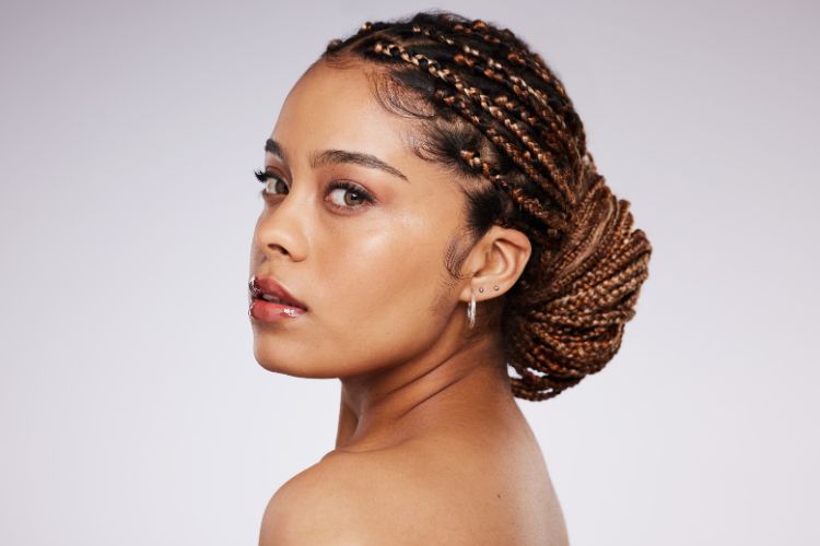 woman with braids