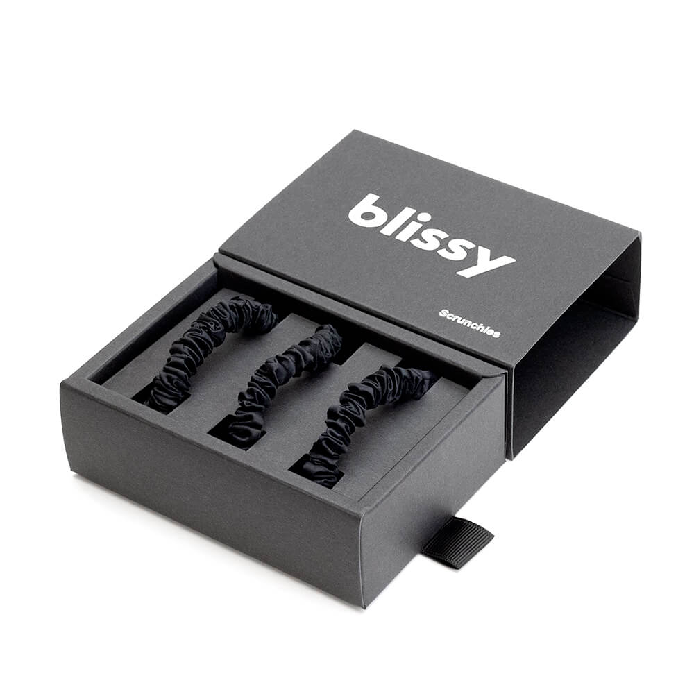 Image of Blissy Skinny Scrunchies - Black