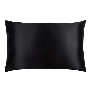 Blissy 100% Mulberry 22-Momme Silk Pillowcase - Black - Queen