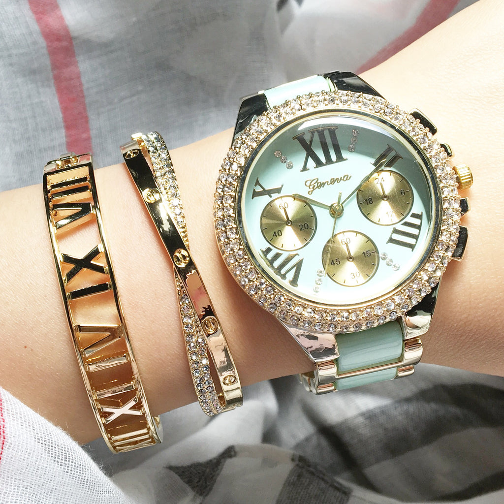 Glam bezel watch (3 colors) - Imsmistyle