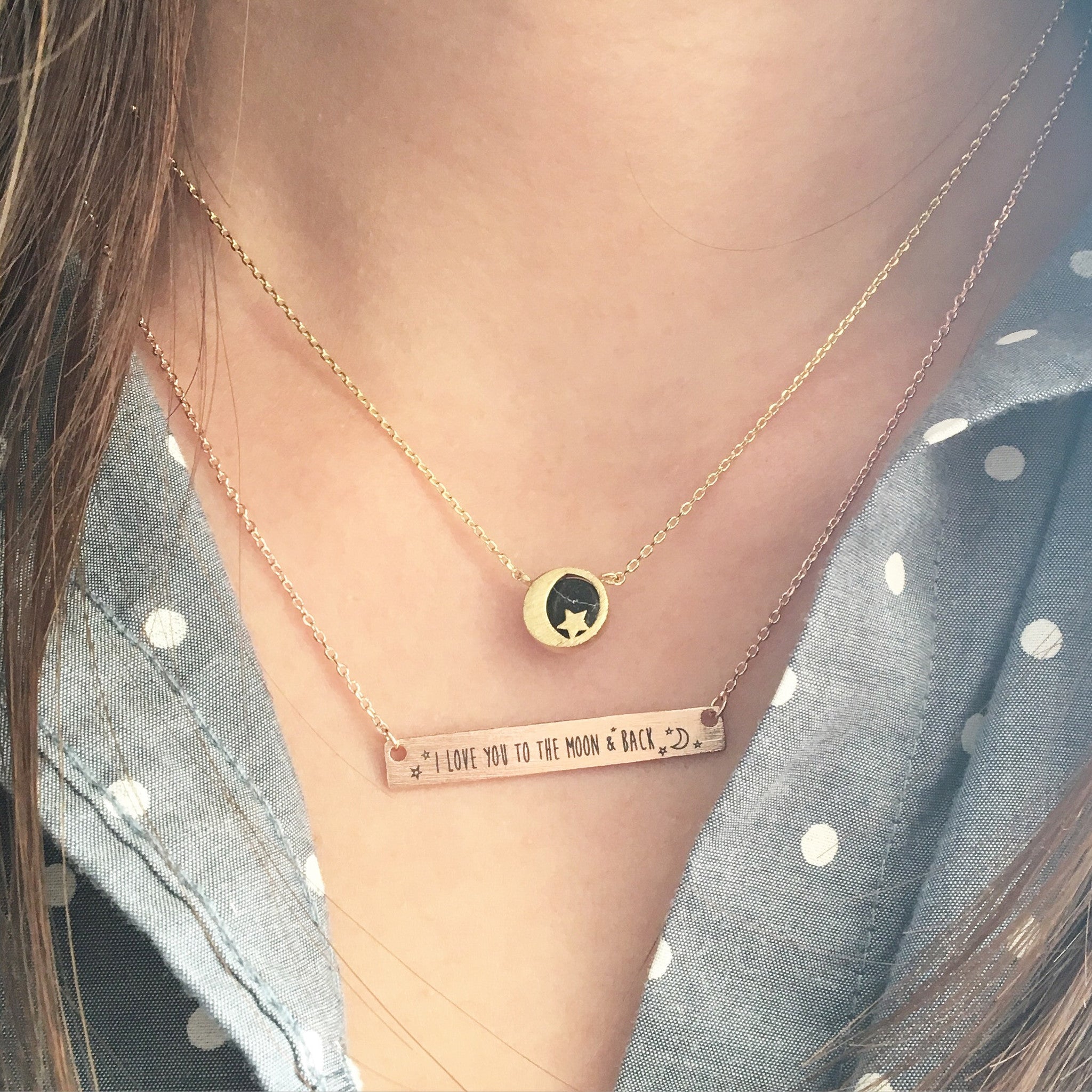 I Love You To The Moon Back Necklace Imsmistyle