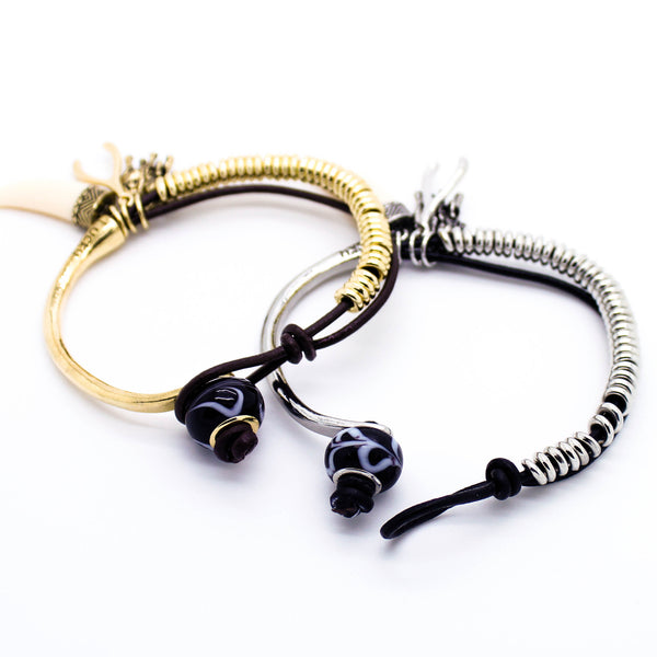 Elephant leather charm bracelet - Imsmistyle