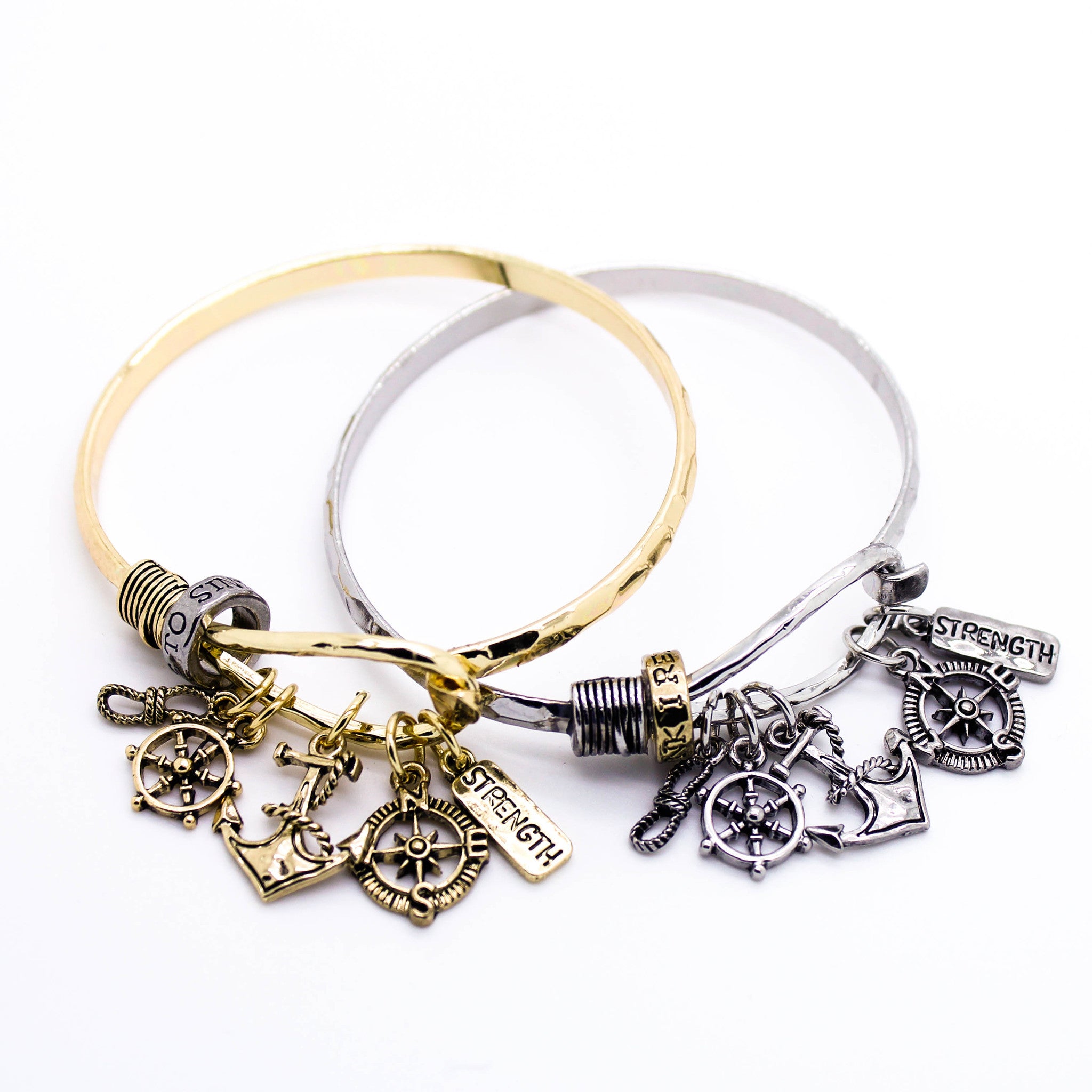 Anchor charm bangle bracelet - Imsmistyle