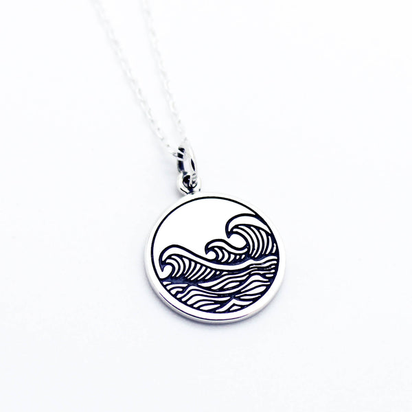 Waves sterling silver necklace - Imsmistyle