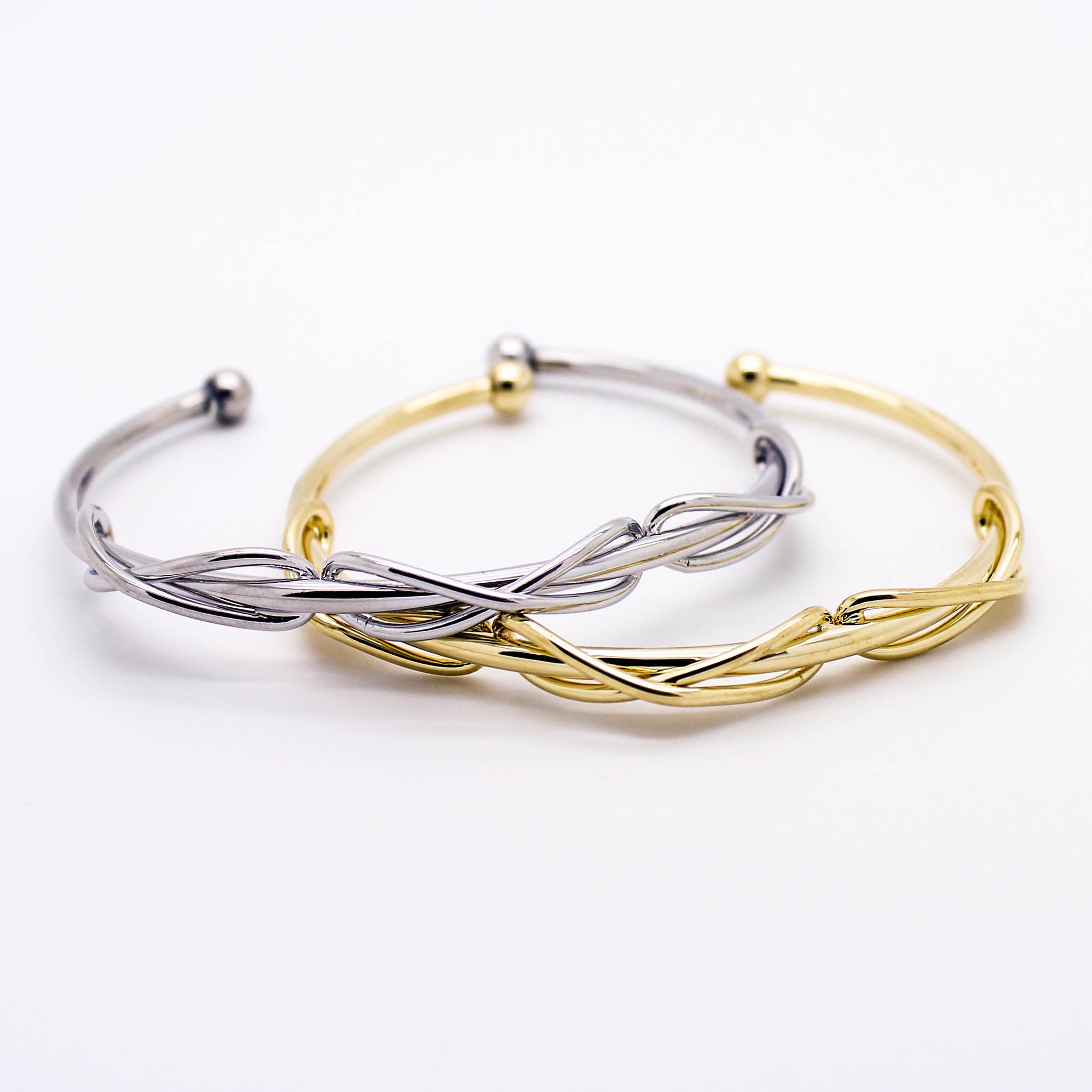 Infinity bangle bracelet