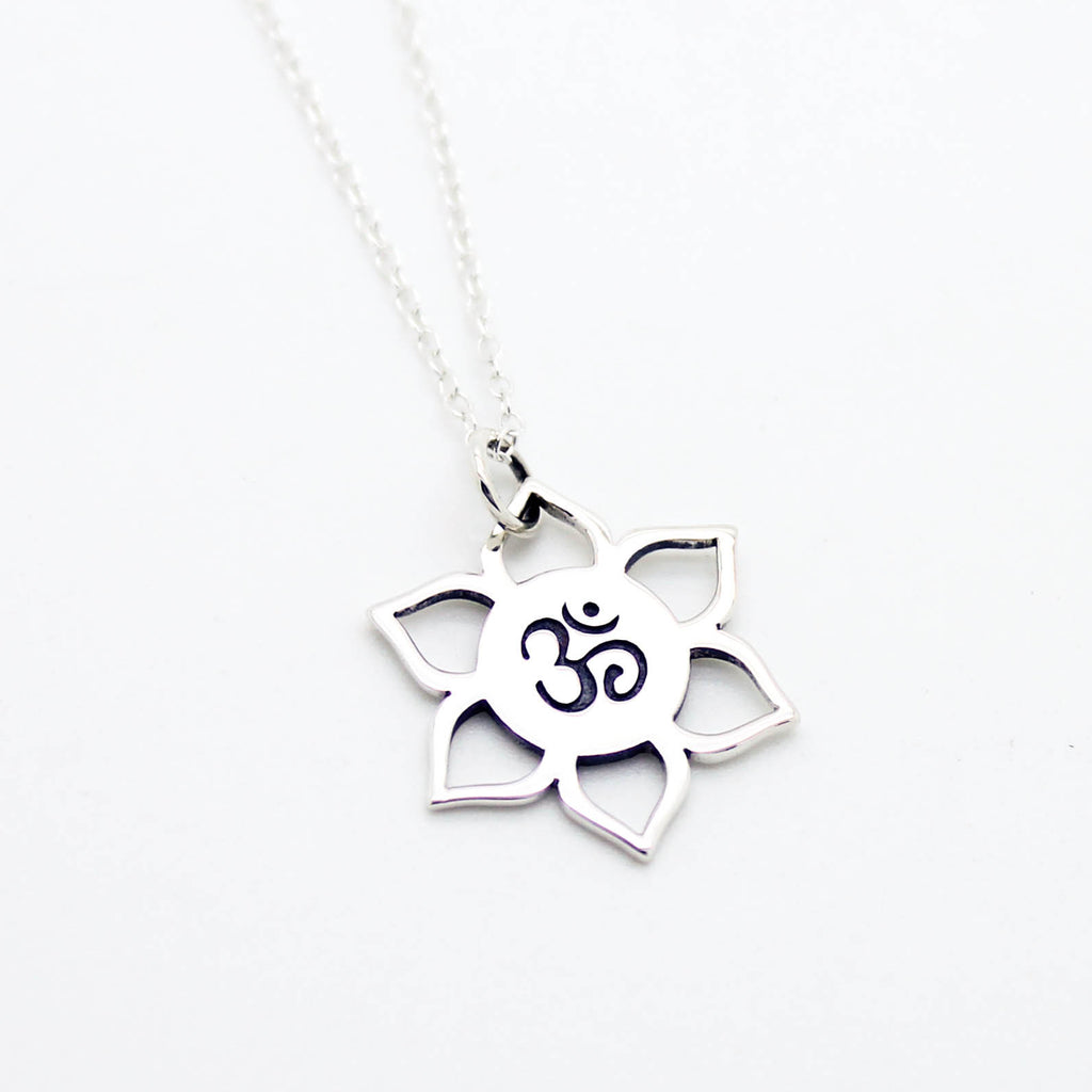 Om Lotus sterling silver necklace - Imsmistyle