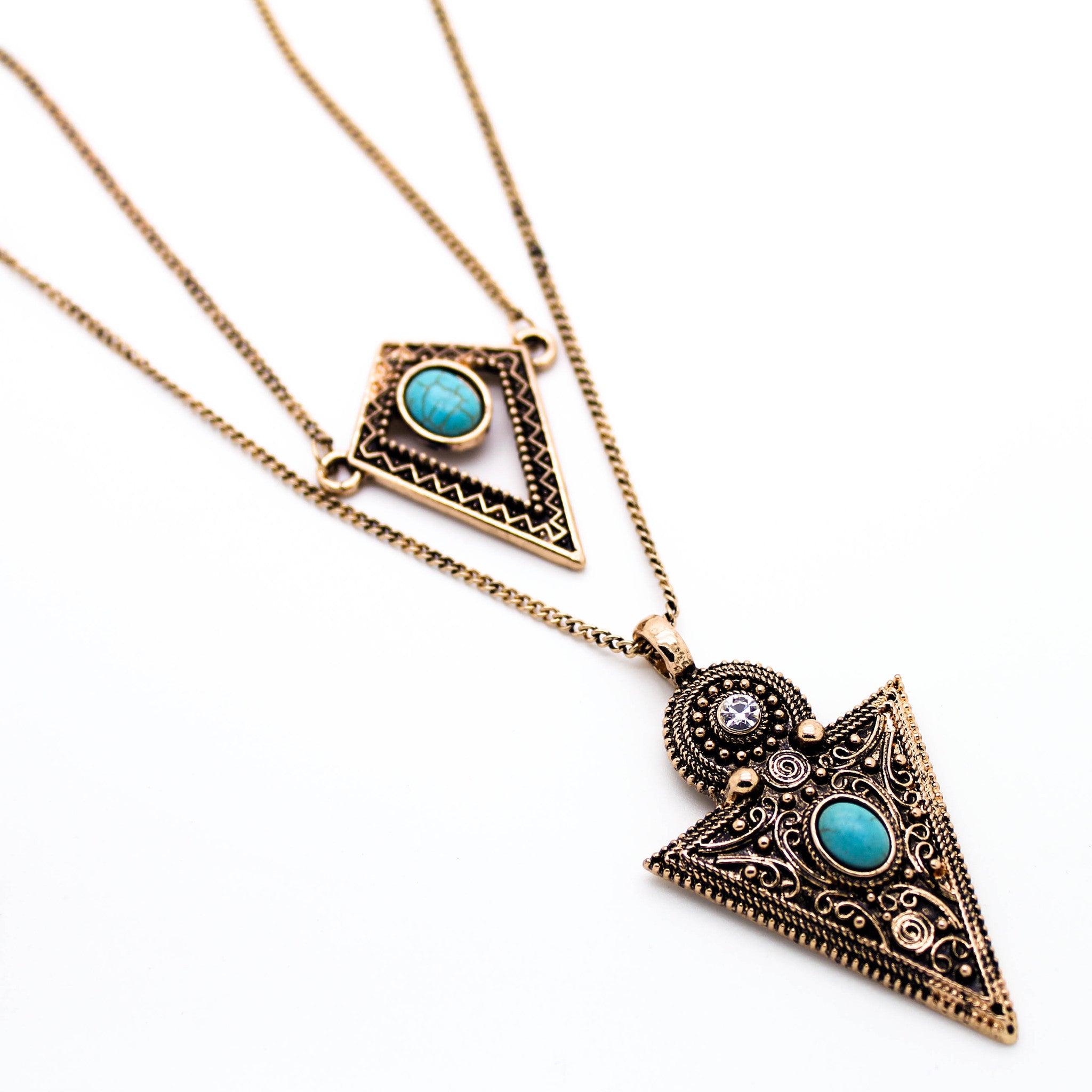 Boho triangle layer neckalce