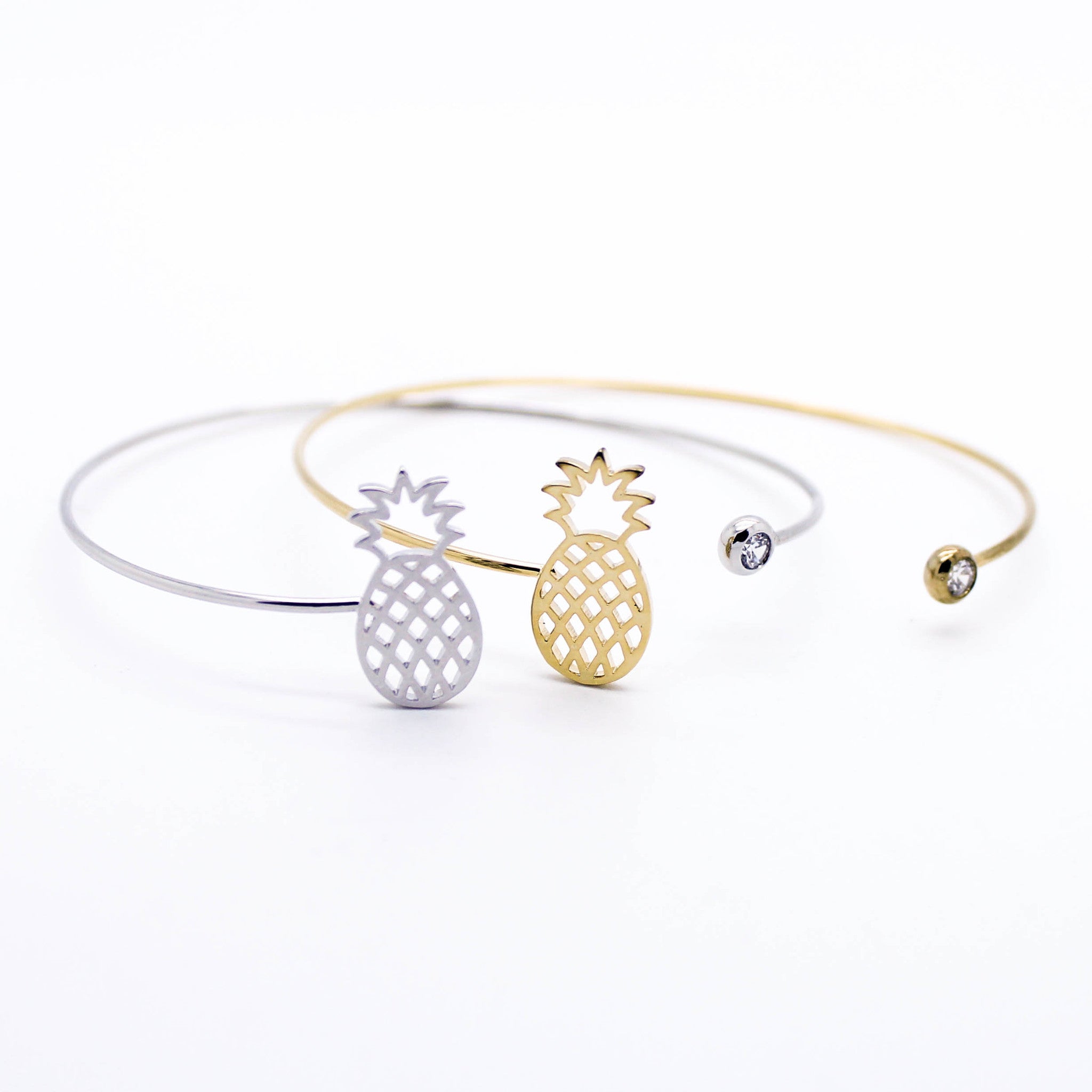 Pineapple stone bangle bracelet (3 colors) - Imsmistyle
