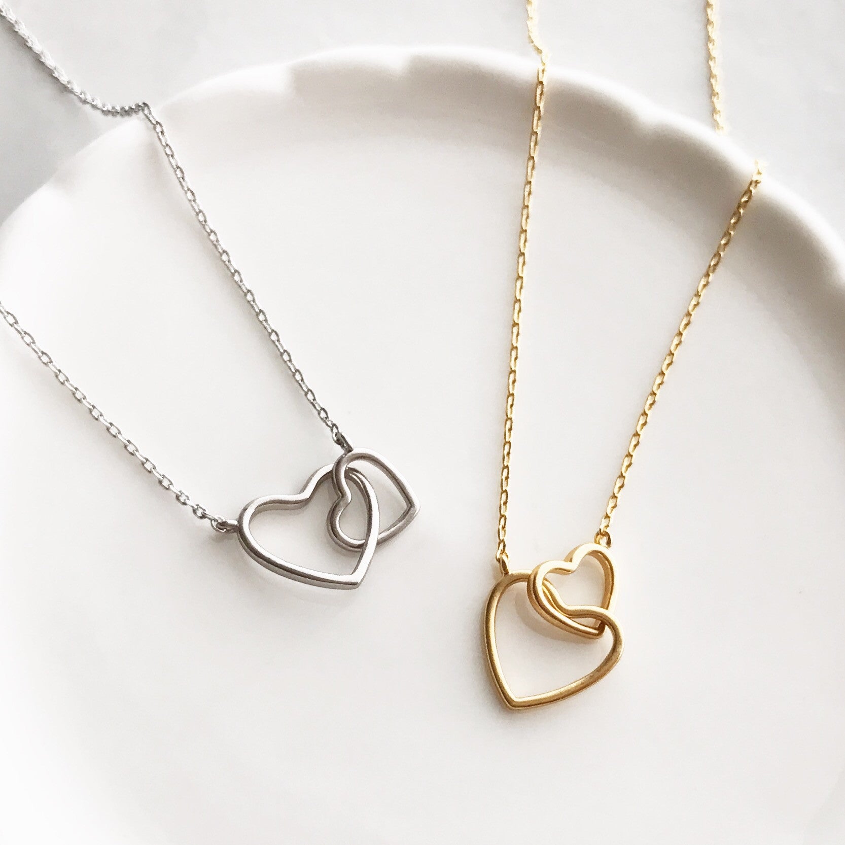 Double hearts necklace - Imsmistyle