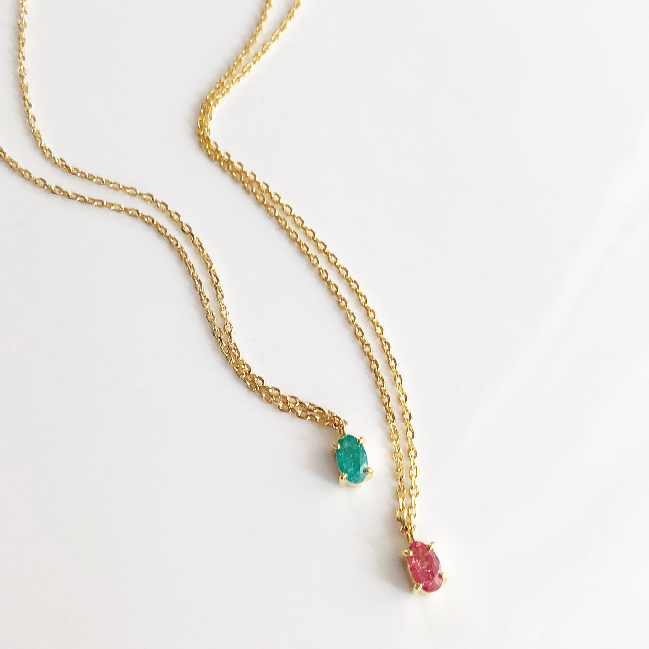 Dainty stone necklace