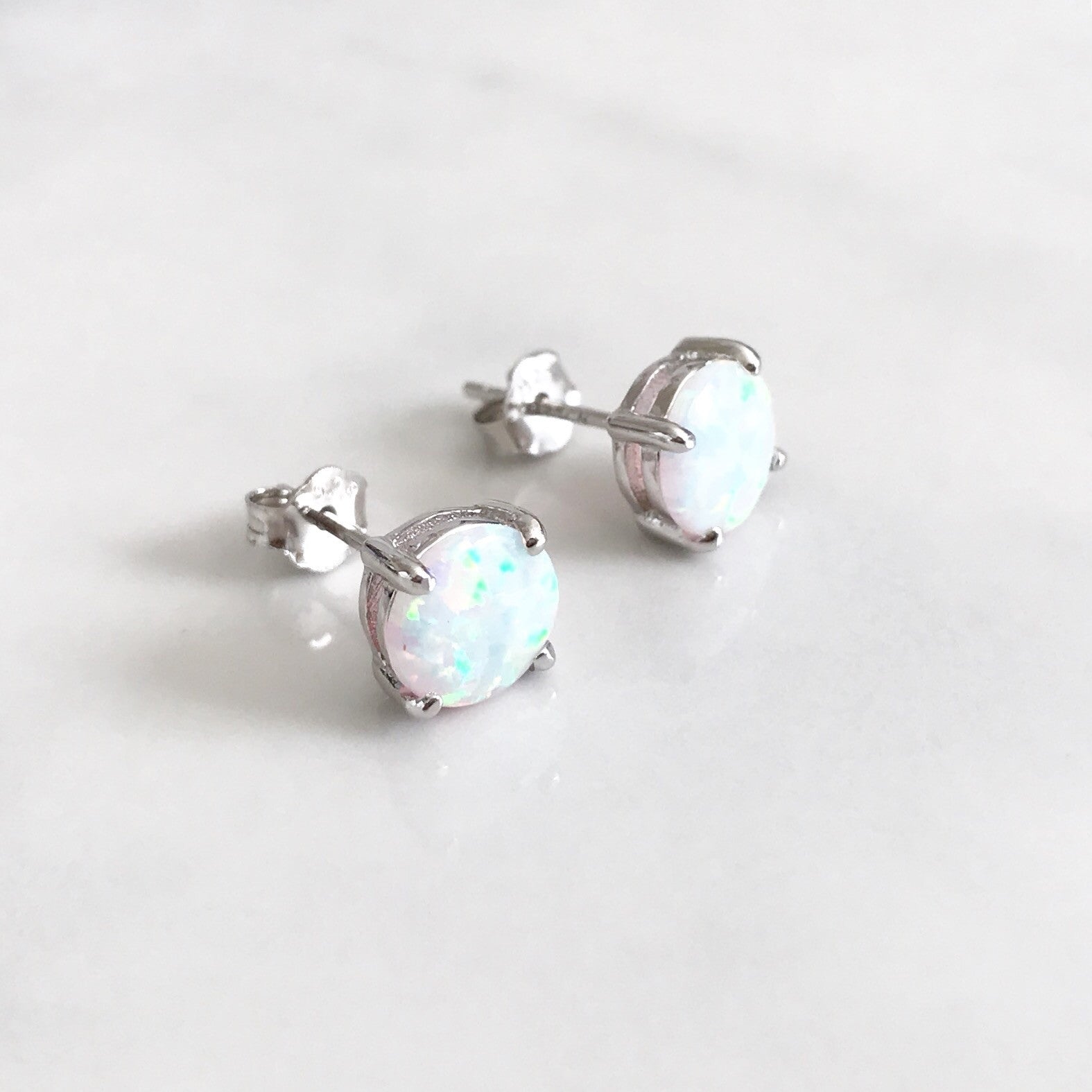 Opal sterling silver earrings - Imsmistyle