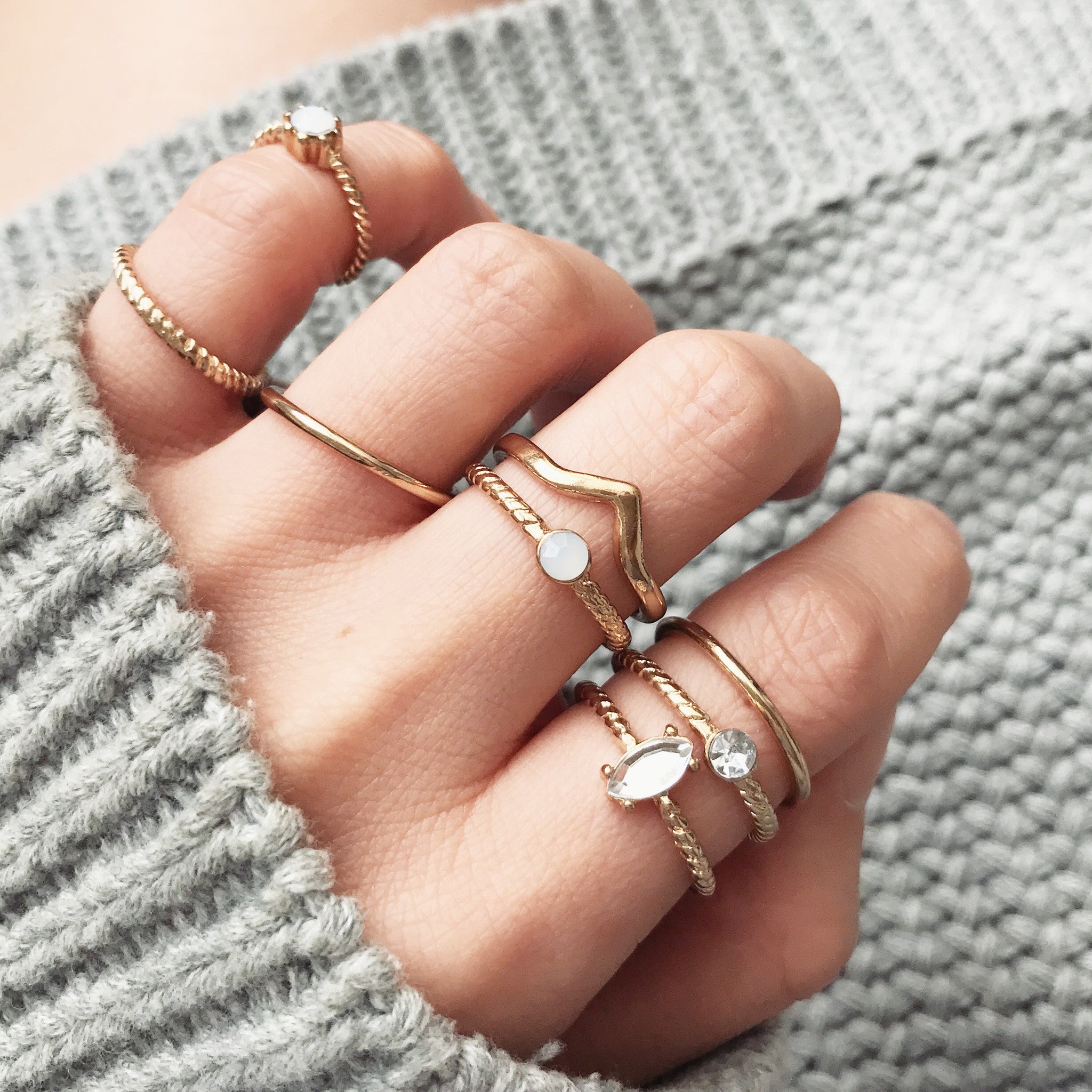 Simple diamond stack ring - Imsmistyle