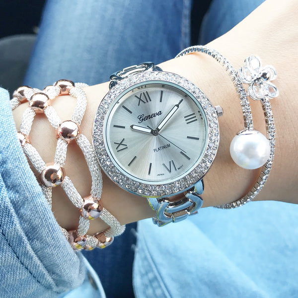 Bezel chain metal watch - Imsmistyle