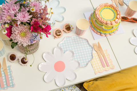 floral kids party table ware