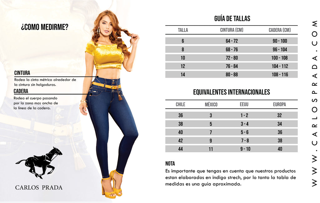 Guia de Tallas Colombiana Jeans