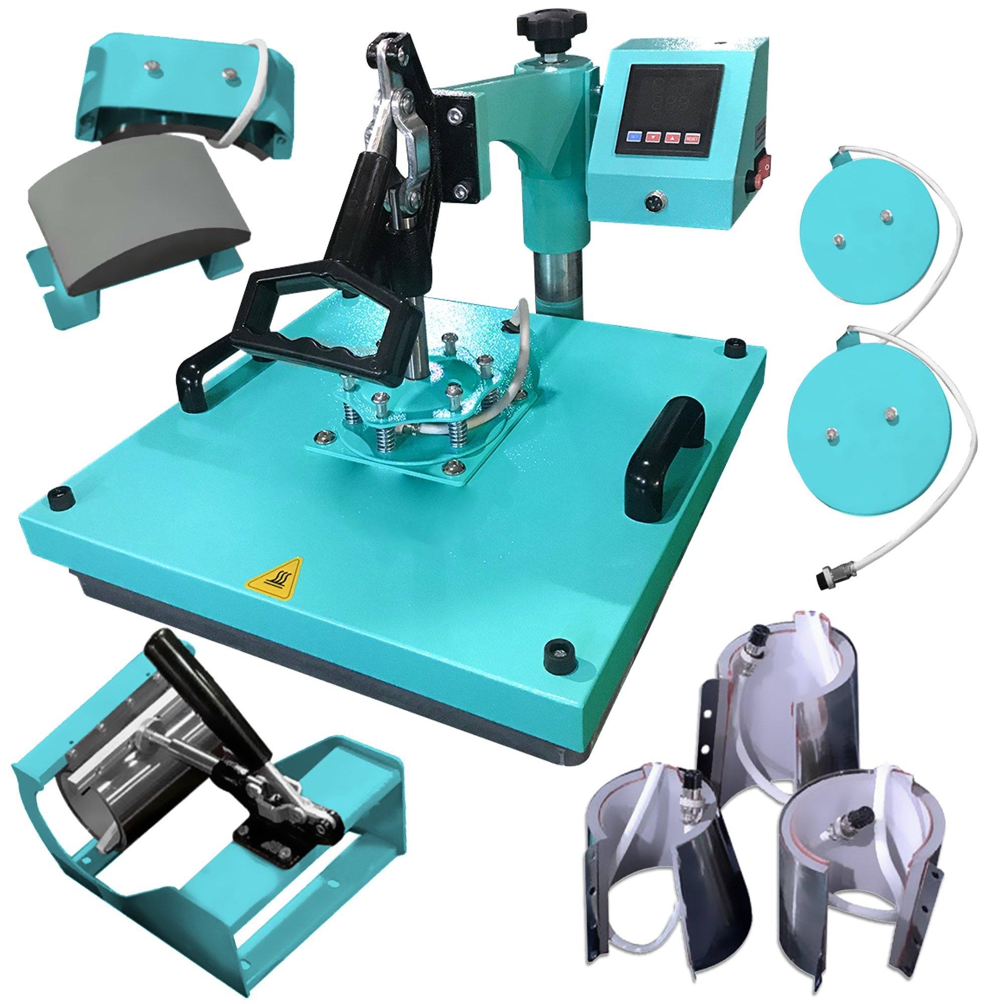 Swing Design 15 x 15 Swing Away 8-in-1 Heat Press - Turquoise