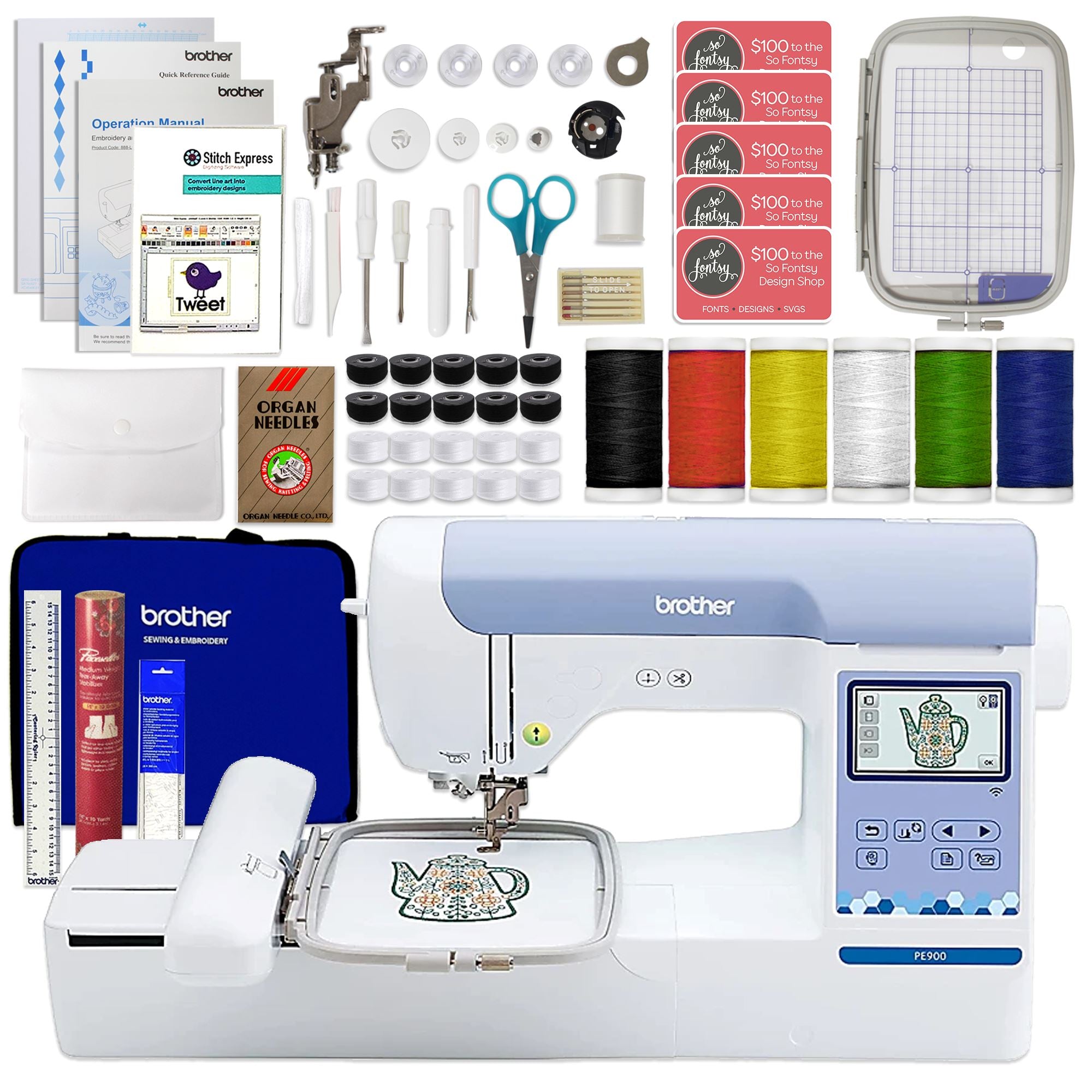 Brother PE800 Computerized Embroidery Machine with $199 Free Bonus