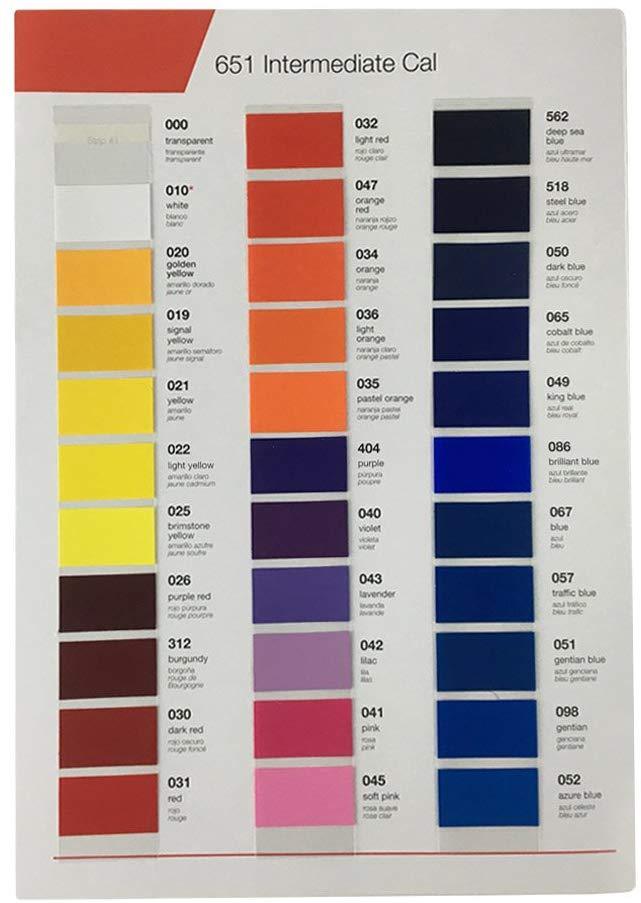 oracal 651 color chart with numbers