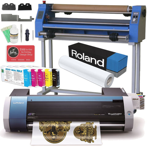 Roland BN-20A Eco-Solvent 20 Printer & Cutter w/ Heat Press Business Bundle