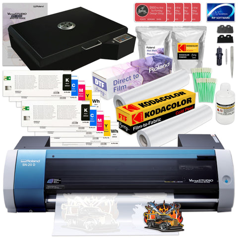 Roland BN-20A Eco-Solvent 20 Printer & Cutter w/ Heat Press Business Bundle