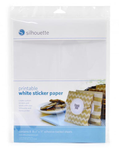 Uninet iColor White Vinyl Sheets w/ Adhesive 8.5 x 11 - 25 Pack