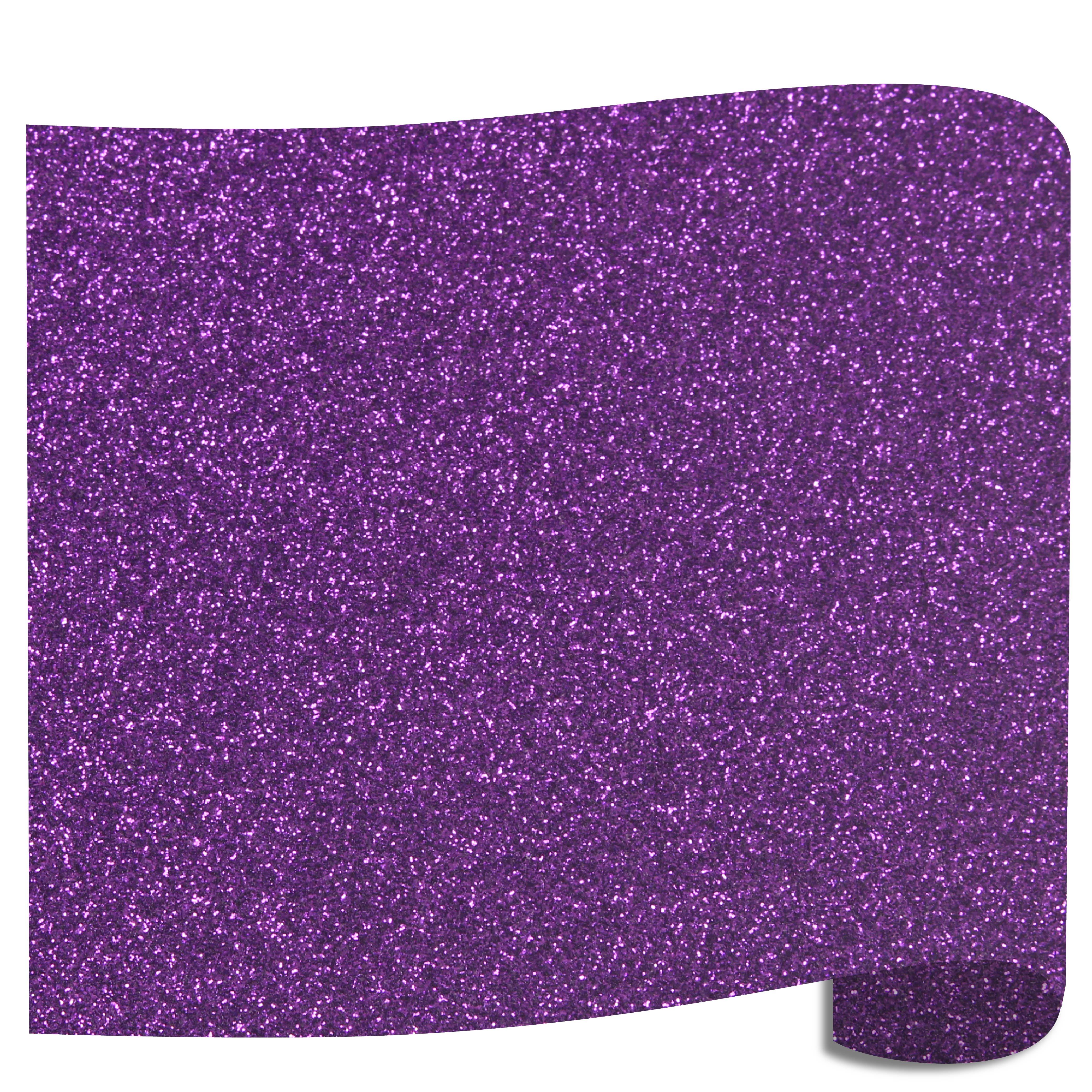 Siser Glitter HTV Iron on Heat Transfer Vinyl 10 inch x 12 inch 6 Precut Sheets - Neon Purple, Size: 10 x 1 Foot