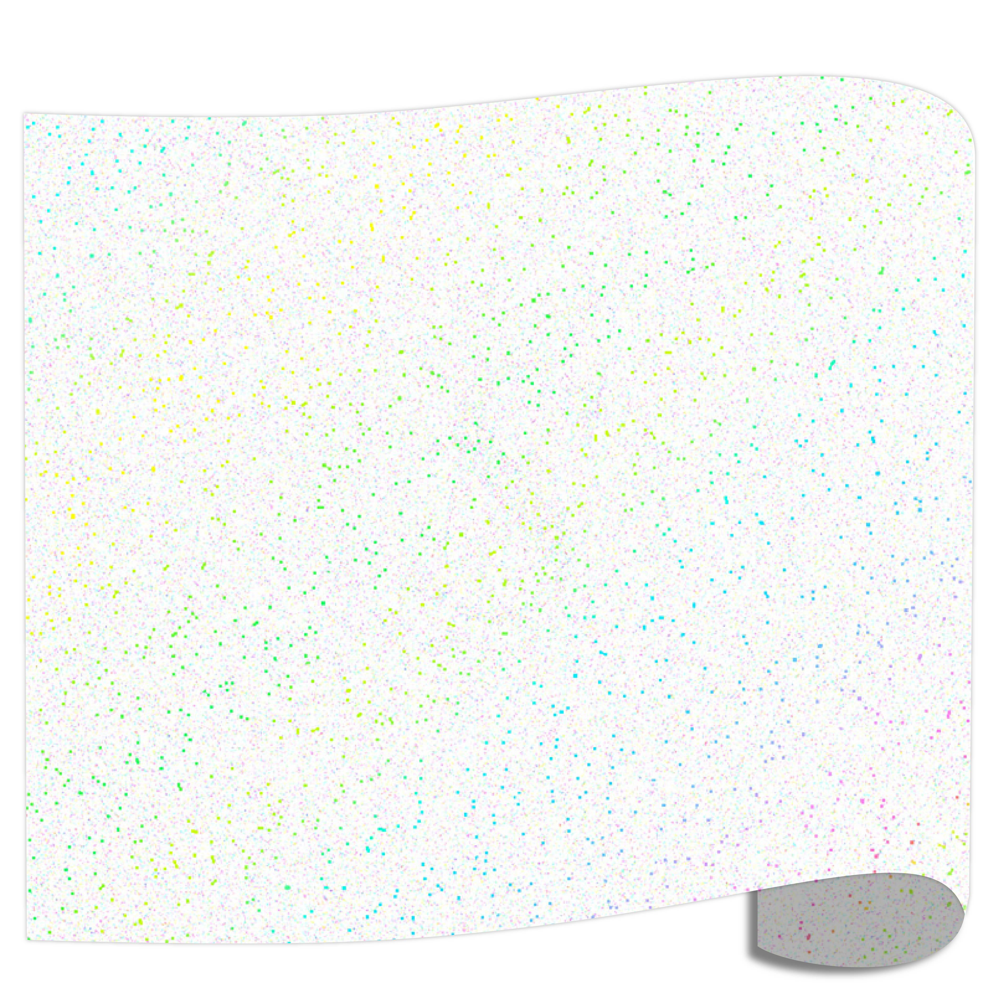 ESSMO™ Rainbow White Glitter Sparkle Heat Transfer Vinyl HTV DG21 – EzAuto  Wrap