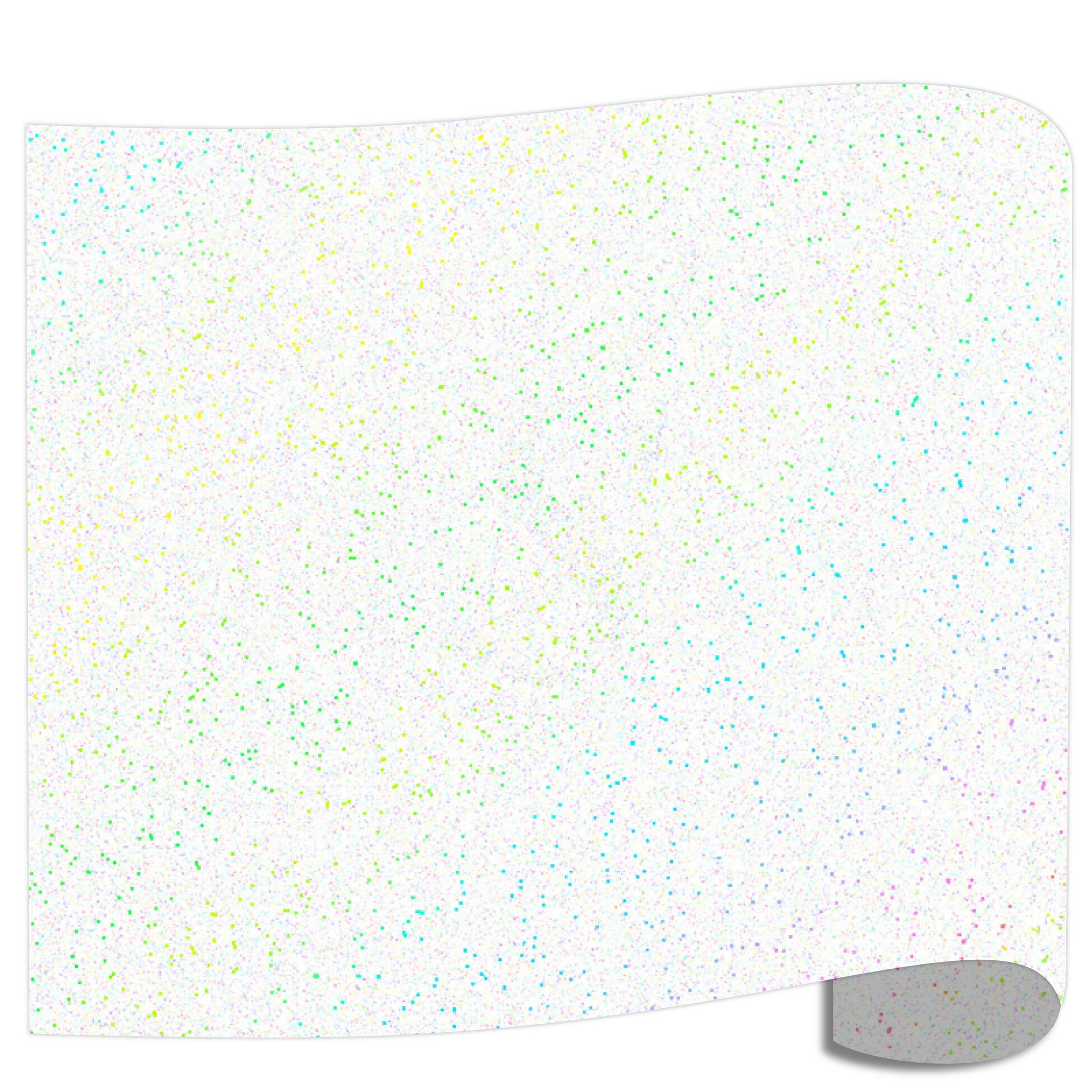 Siser Glitter Heat Transfer Vinyl Htv Rainbow White Swing Design